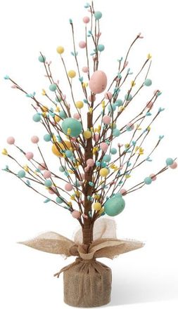 Glitzhome 18H Easter Egg Table Tree Decor in Blue at Nordstrom, Size Medium