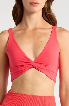 Free People FP Movement Never Better Twist Front Sports Bra in Grapefruit at Nordstrom, Size X-Small