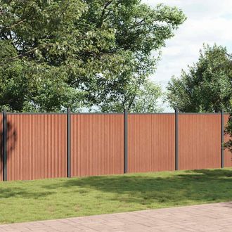 Berkfield Home Durable Fence Panel Brown 699x186 cm WPC