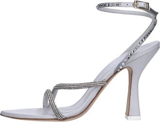 3Juin Syria High Heel Sandal - Dames - Sandalen met hakken - Grijs - 39 EU - Leer - Schoenen