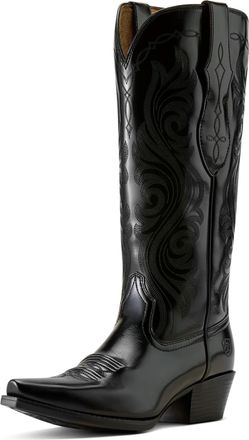 Ariat Womens Taytum X Toe StretchFit Western Boots in Glossy Black, B Medium Width, Size 4.5, by Ariat