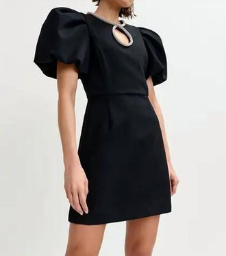 Essentiel Ijingle Mini Dress In Black/silver