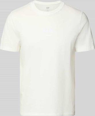GAP T-Shirt mit Rundhalsausschnitt und Label-Stitching in Offwhite, Gr&ouml;&szlig;e XXL