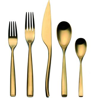 Mepra Arte Flatware Set - 5 Pieces in Ice Gold at Nordstrom