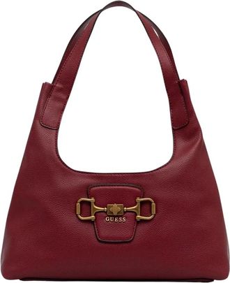Guess Sunset Hobo Tas - Dames - Tassen - Rood - Maat: ONE Size Leer