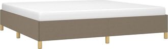 vidaXL Cama Sin Colch&oacute;n Tela Gris Taupe 200x200 Cm Vidaxl