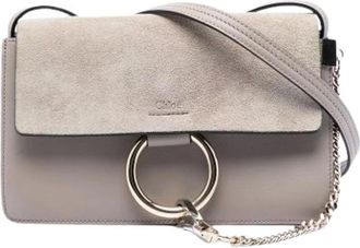 Chlo&eacute; Pre-owned Cross Body Bags, female, Gray, Size: ONE SIZE Pre-owned Faye Crossbody