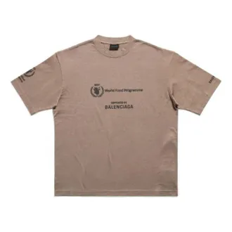 Balenciaga x WFP T-Shirt Medium Fit Beige 612966TMVL27761