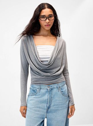 Twik Womens Striped tube layered effect T-shirt