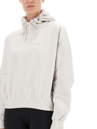 adidas Logo-Embroidered Cotton Hooded Sweatshirt - White