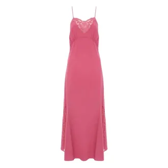 Chlo&eacute; Abito Lungo con Spalline Sottili - - Dresses - Donna - Rosa - S