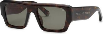 Philipp Plein Authentieke Bril met Topkwaliteit - unisex - Zonnebrillen - Bruin - 55 MM - Accessoires