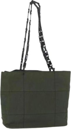 Prada Pre-owned Vintage Nylon Tote Bag - Dames - Vintage Shopper - Groen - ONE Size - Nylon - Vintage