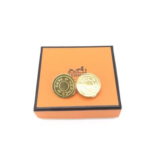 Hermès Gold Plated Button Logo Womens Clip-Ons (Pre-Owned)