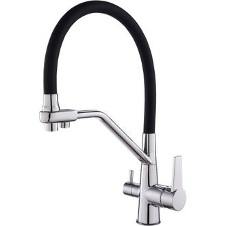 OEM Grifo De Cocina De 3 V&iacute;as Con Funci&oacute;n Extra&iacute;ble, Cromado