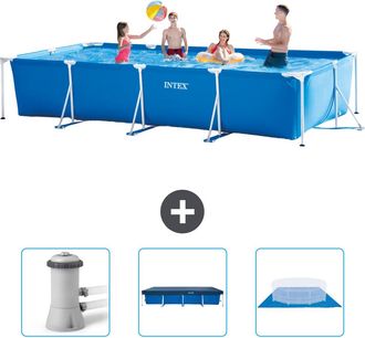 Intex Piscina Con Estructura Rectangular - 450x220x84 Cm - 6-piezas Scb76