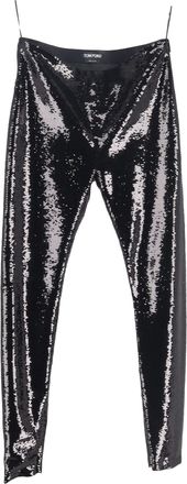 Tom Ford Sequined Leggings in Black Polyamide