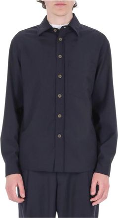 Myths Light Jackets, male, Blue, Size: XL Overshirt in lana vergine superlight