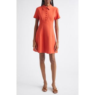 Reiss Marlie Short Sleeve Minidress in Coral Orange at Nordstrom, Size 10 Us
