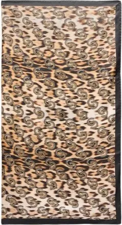 Roberto Cavalli Accessoires, Dames, Veelkleurig, ONE Size, Zijden sjaal met jaguarprint