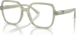 Dolce & Gabbana 53mm Square optical glasses in Green at Nordstrom