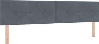 vidaXL Cabecero Con Luces De Tiras Led Gris 100 Cm Terciopelo Vidaxl