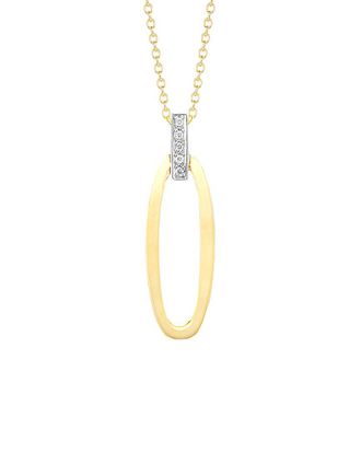 I.Reiss Company 14K 0.05 Ct. Tw. Diamond Pendant Necklace