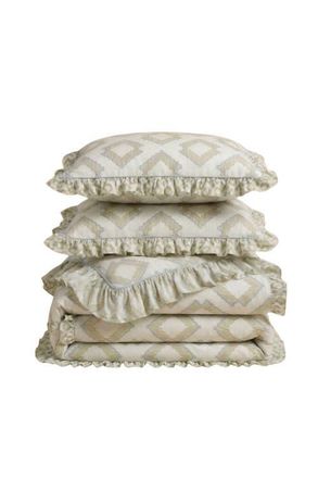 TBCo Cotton Diamond Bedding Set in Green Diamond at Nordstrom, Size Queen