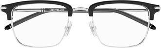 Montblanc Mb0243o Semi-Rimless Eyeglasses with Bold Black Upper Frame