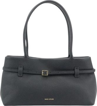 Manu Atelier Le Cambon East West - Dames - Schoudertassen - Zwart - ONE Size - Leer - Tassen