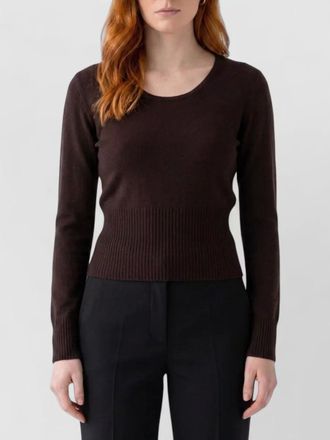 Max Mara cashmere wool ribbed crewneck sweater
