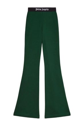 Palm Angels WOMENS LOGO FLARE JOGGERS Size: S, colour: GREEN