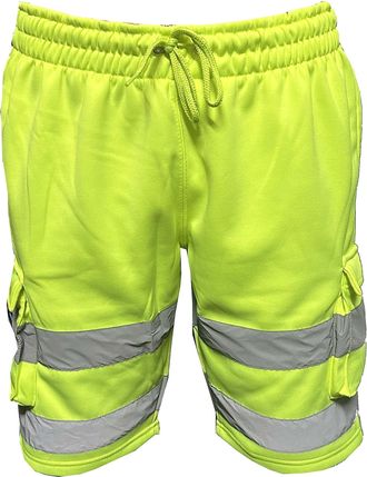 Generic Hi Vis Shorts Work Wear Cargo Shorts Reflective Multi Pockets Super Soft Fleece S - 2XL (as8, alpha, xx_l, regular, regular, Hi-Vis Yellow)