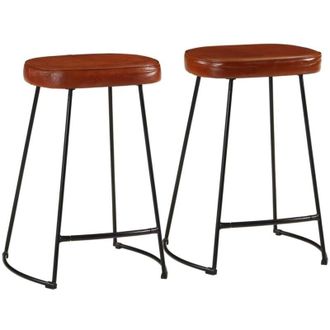 vidaXL Bar Stools 2 pcs Dark Brown 41x29x62 cm Vidaxl