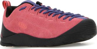 Keen Womens Pink Suede Jasper Sneakers Lemonadeskipperblue