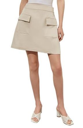 Ming Wang Cargo Pocket Miniskirt in Limestone at Nordstrom Rack, Size X-Large