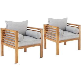 TecTake Garden Chair Boka in Brown | Size: 2 Seater
