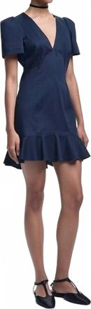 Kika Vargas Zeina Mini Dress In Navy