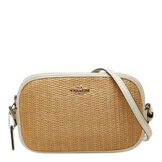 Coach Borsa a spalla Pre-owned in rafia e pelle - - Pre-owned - Donna - Beige - ONE SIZE