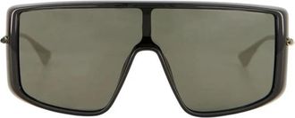 Alexander McQueen T-Bar Visor Zonnebril - Heren - Zonnebrillen - Zwart - ONE Size - Accessoires