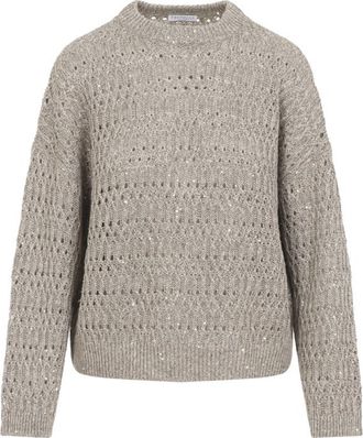 Brunello Cucinelli Beige Crew-neck Sweater