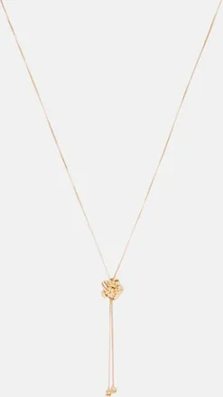Bottega Veneta Collana Knot in argento bagnato in oro