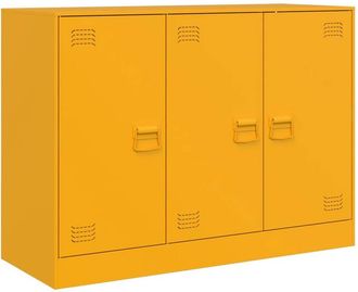 Berkfield Home Sideboard Mustard Yellow 99x39x73 cm Steel | Size: 99 x 39 x 73 cm