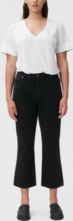 Ganni Black Betzy Cropped Jeans - Size 24W/32L Cotton