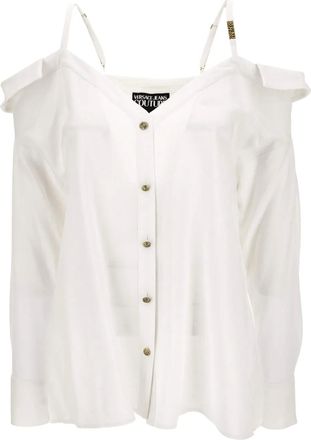 Versace Jeans Couture Blusa con spalle scoperte - Bianco
