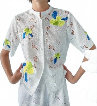 Celia B Durian Top In White
