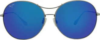 Maui Jim Round-Frame Titanium Sunglasses