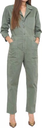 Pistola Denim Tanner Cotton Field Worker Jumpsuit In Olive