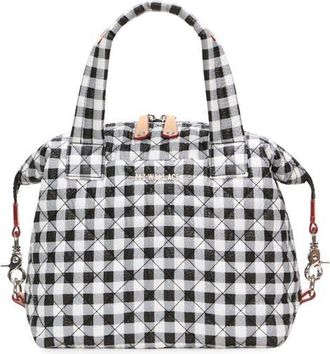 MZ Wallace Small Sutton Deluxe Tote in Black/white Gingham at Nordstrom