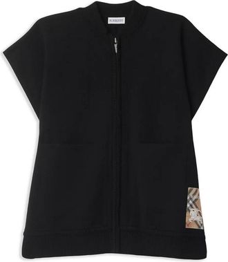 Burberry Check Label Wool Blend Cape